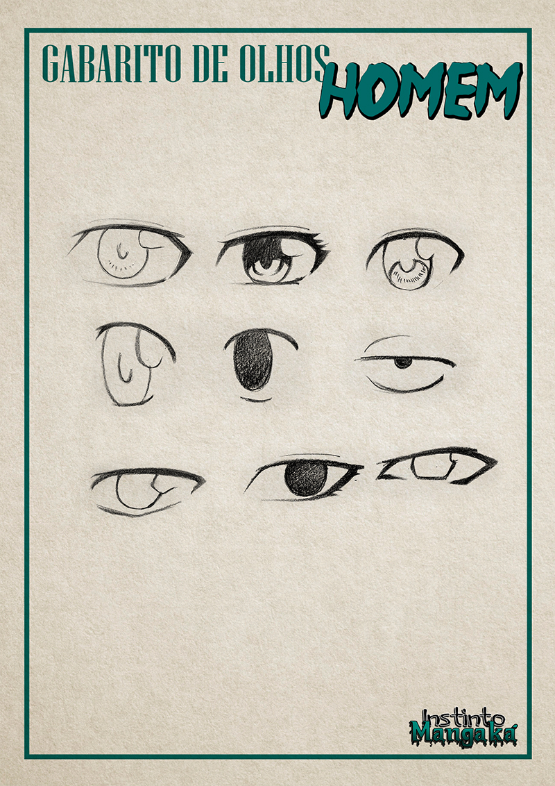 Como Desenhar Mangá: Gabaritos de Olhos