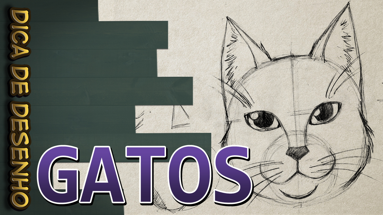 Tutorial - Como desenhar gatos / How to draw cats 