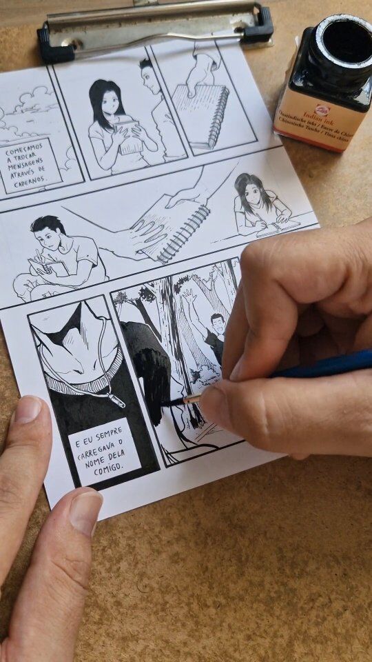 Encomenda de Mangá para Pedido de Casamento. 💝

#desenhos #Mangaká #encomendarHQ